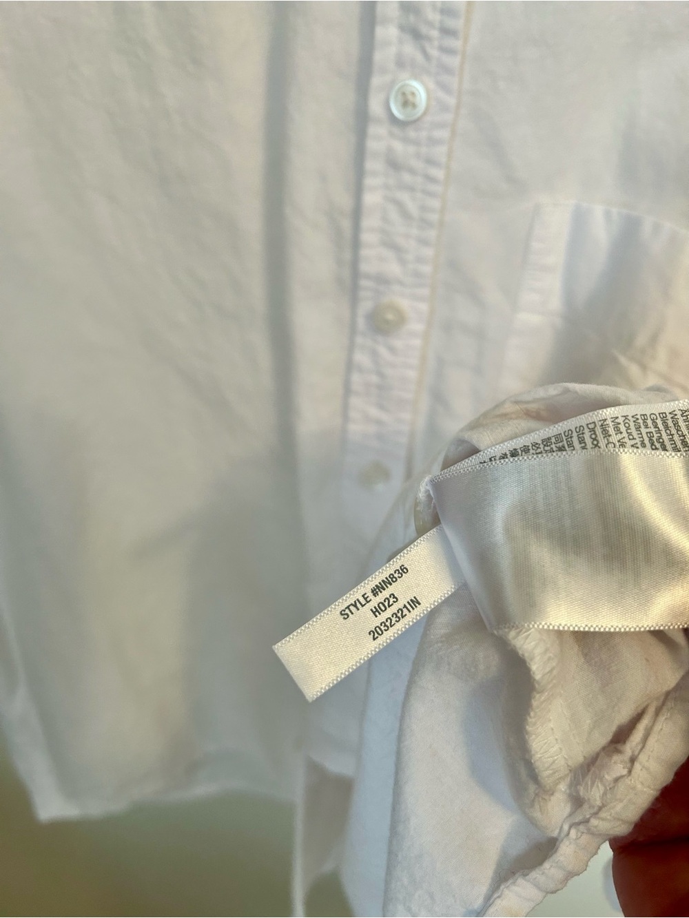 Madewell Cropped Utility Button-Up Shirt in White size L oversized oxford preppy - Picture 11 of 11